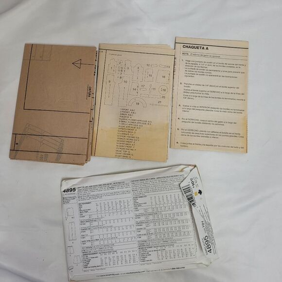 Y2K Lizzie McGuire jacket vest pants hat sewing pattern 4895 HH 3-14 - Picture 5 of 5